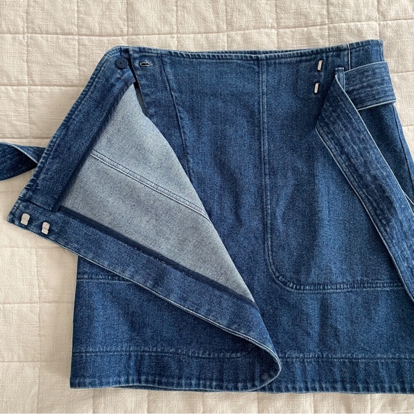 Sezane Leandra Denim Skirt Size 36 US 4 - Picture 6 of 12